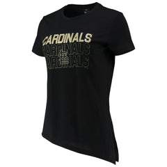 Black St. Louis Cardinals Levelwear Women's Birch Delta Asymmetrical T-Shirt