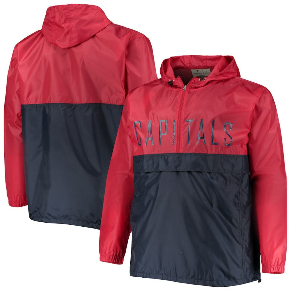 NHL Washington Capitals Big & Tall Anorak Half-Zip Pullover Hoodie