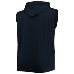 Navy Cleveland Guardians Jersey Muscle Sleeveless Pullover Hoodie
