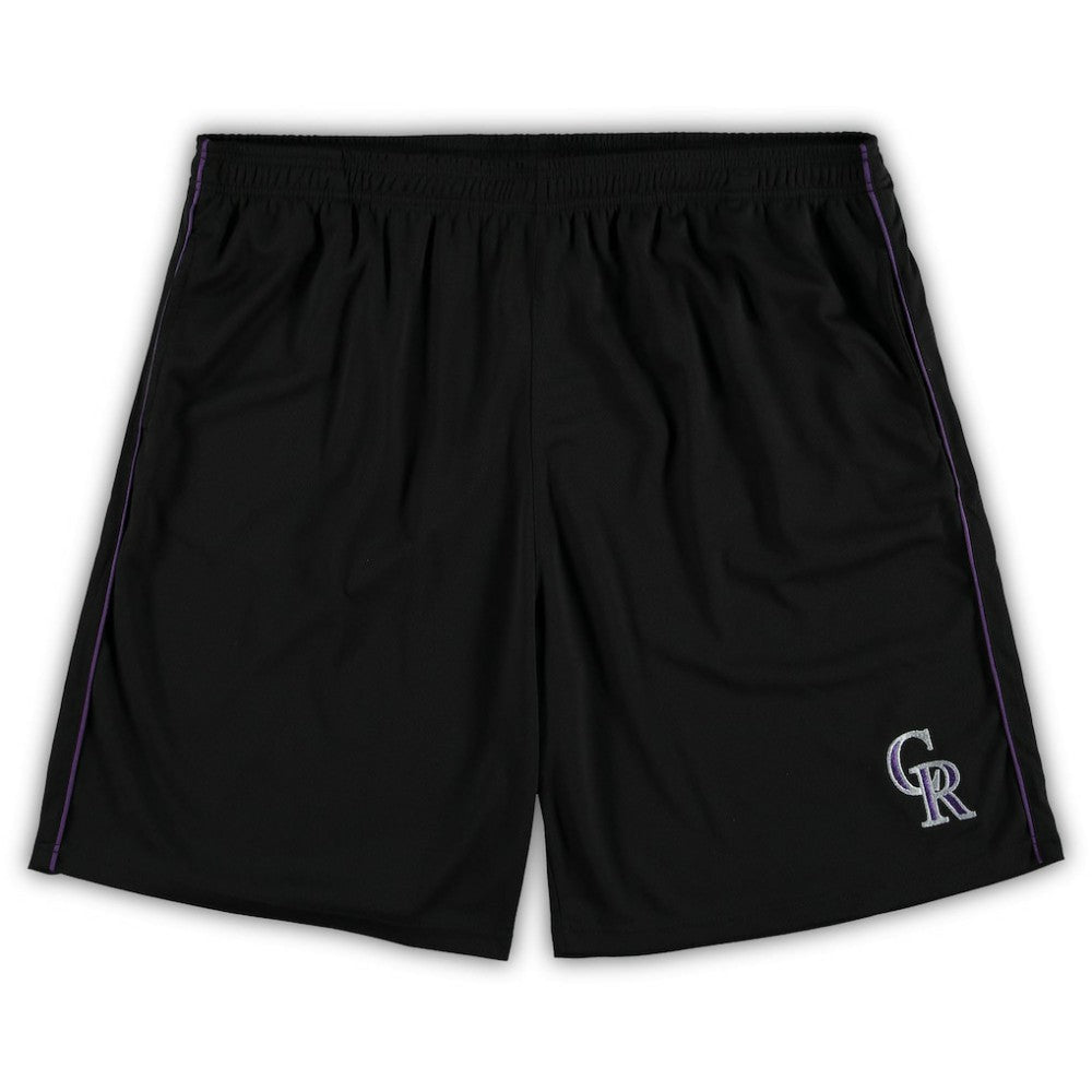 Black Colorado Rockies Big & Tall Mesh Shorts