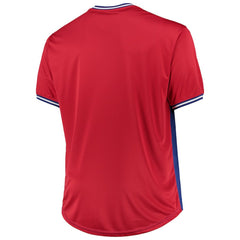 Royal/Red Chicago Cubs Solid V-Neck T-Shirt