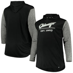 Black/Heathered Gray Chicago White Sox Big & Tall Wordmark Club Pullover Hoodie
