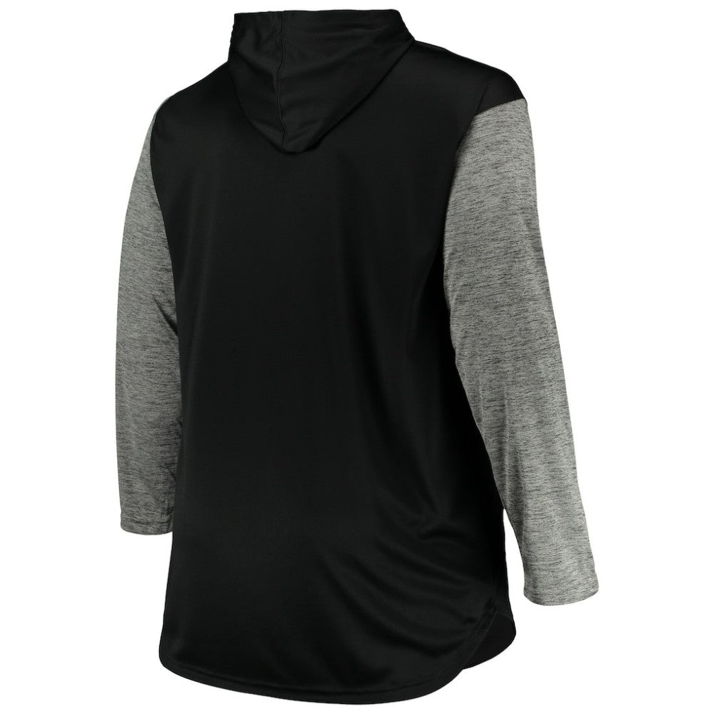 Black/Heathered Gray Chicago White Sox Big & Tall Wordmark Club Pullover Hoodie
