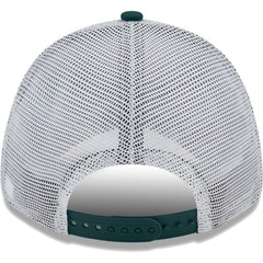 Green/White Athletics New Era Logo Patch 9FORTY Trucker Snapback Hat