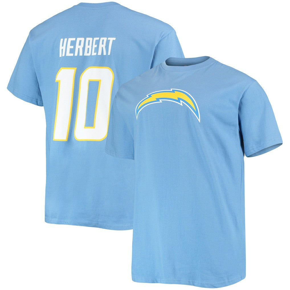 Justin Herbert  Big & Tall Player Name & Number T-Shirt - Los Angeles Chargers T-shirts