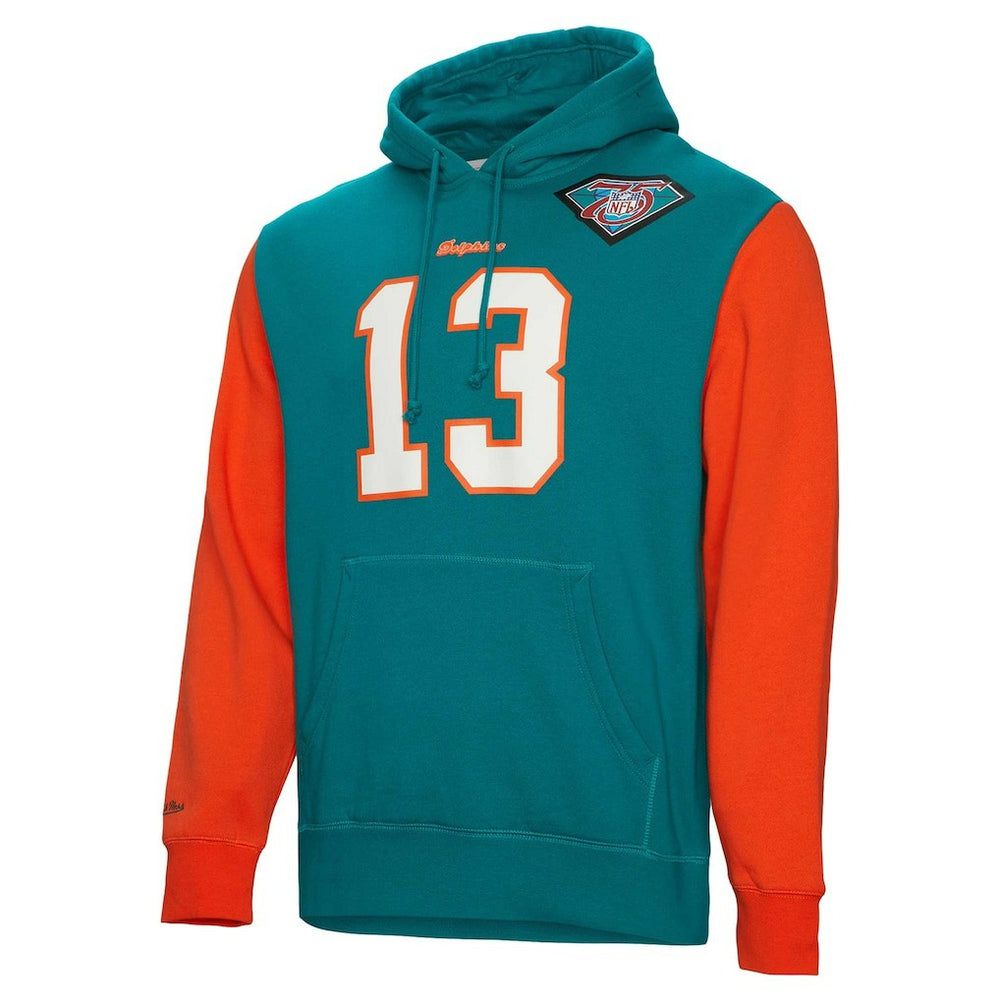 Dan Marino  Retired Player Name & Number Pullover Hoodie - Miami Dolphins Hoodies