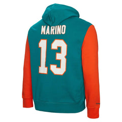 Dan Marino  Retired Player Name & Number Pullover Hoodie - Miami Dolphins Hoodies