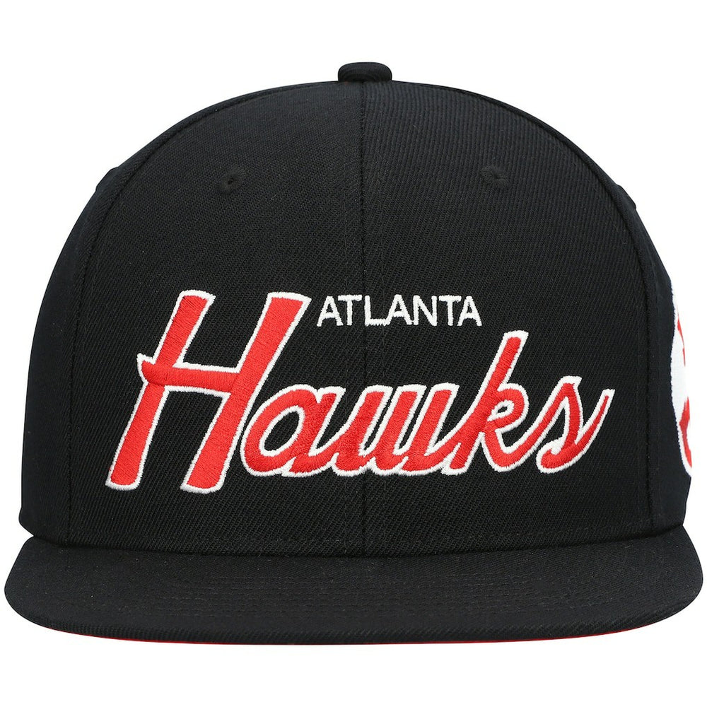 Mitchell & Ness Atlanta Hawks Hardwood Classics Script 2.0 Snapback Hat
