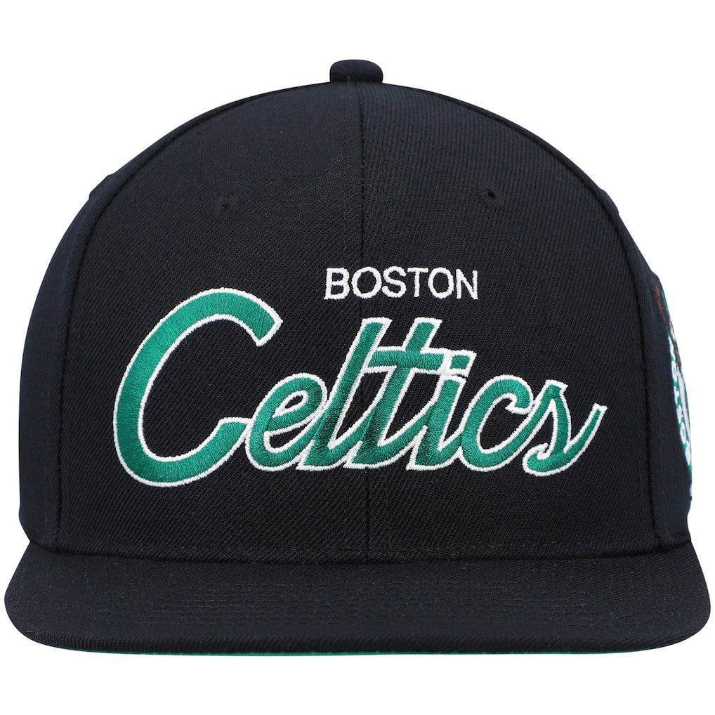 Mitchell & Ness Boston Celtics Hardwood Classics Script 2.0 Snapback Hat