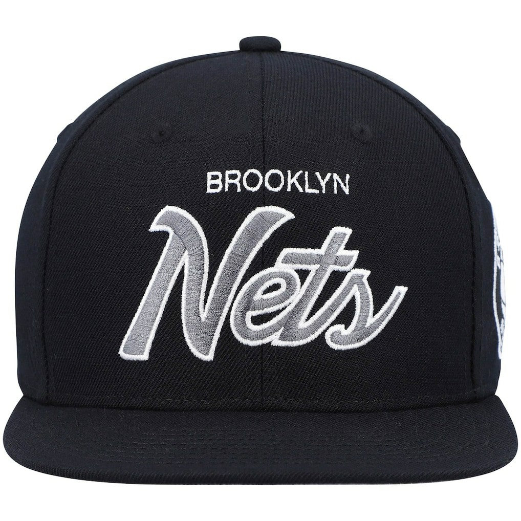 Mitchell & Ness Brooklyn Nets Hardwood Classics Script 2.0 Snapback Hat