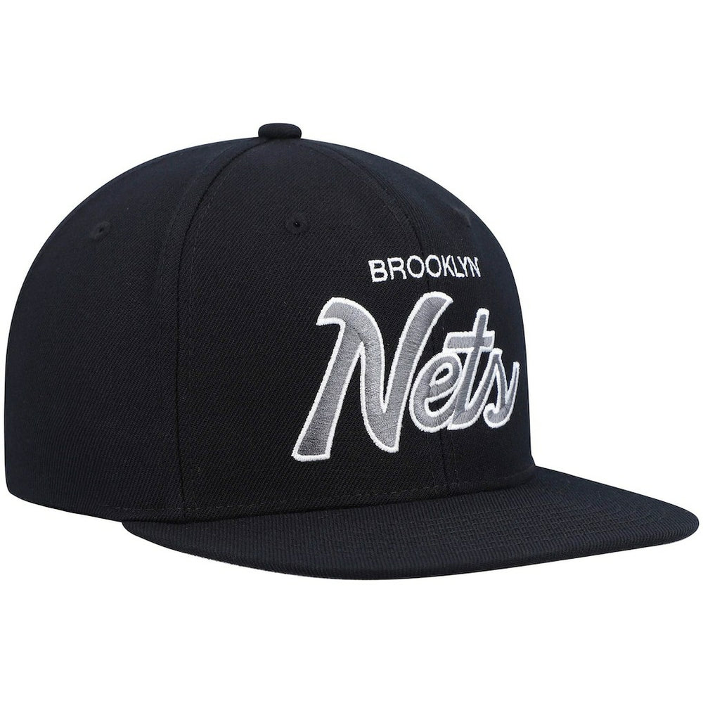 Mitchell & Ness Brooklyn Nets Hardwood Classics Script 2.0 Snapback Hat