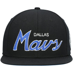 Mitchell & Ness Dallas Mavericks Hardwood Classics Script 2.0 Snapback Hat sale