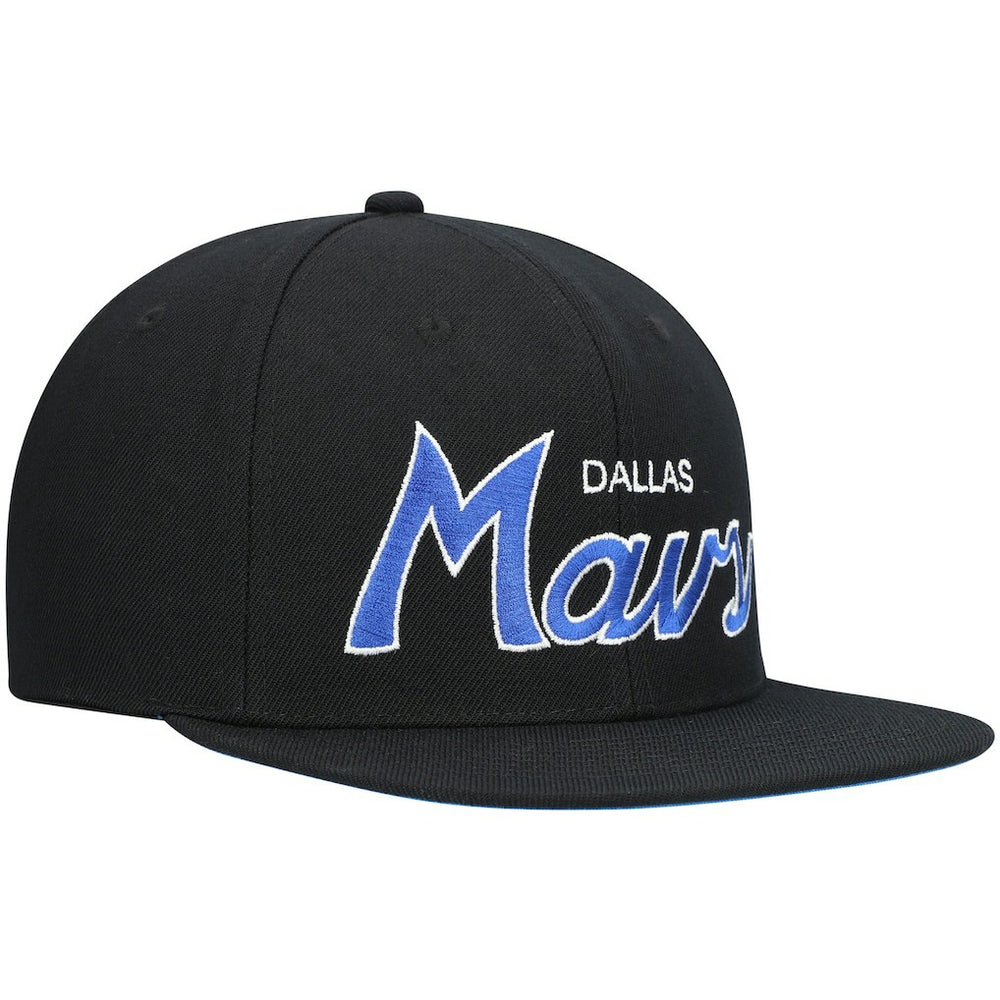 Mitchell & Ness Dallas Mavericks Hardwood Classics Script 2.0 Snapback Hat sale