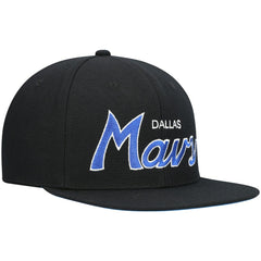 Mitchell & Ness Dallas Mavericks Hardwood Classics Script 2.0 Snapback Hat sale