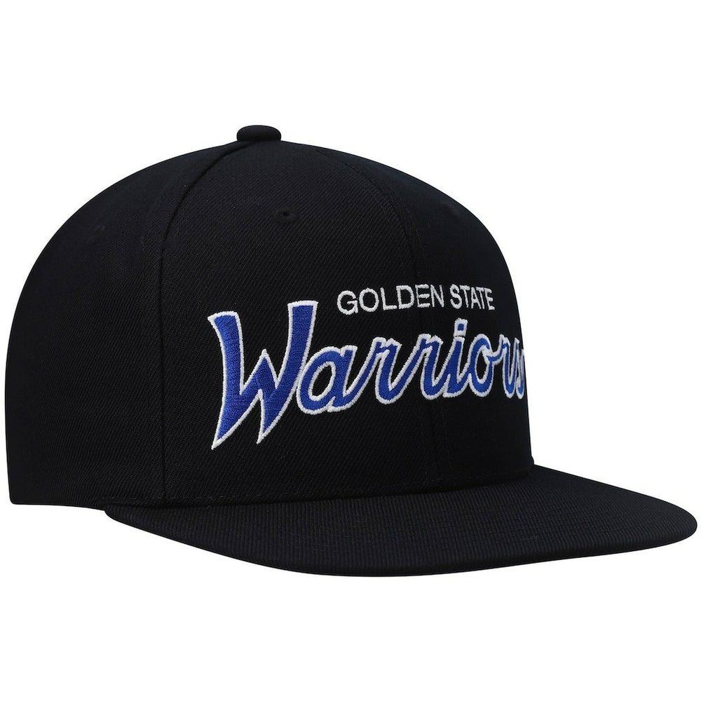 Mitchell & Ness Golden State Warriors Hardwood Classics Script 2.0 Snapback Hat sale