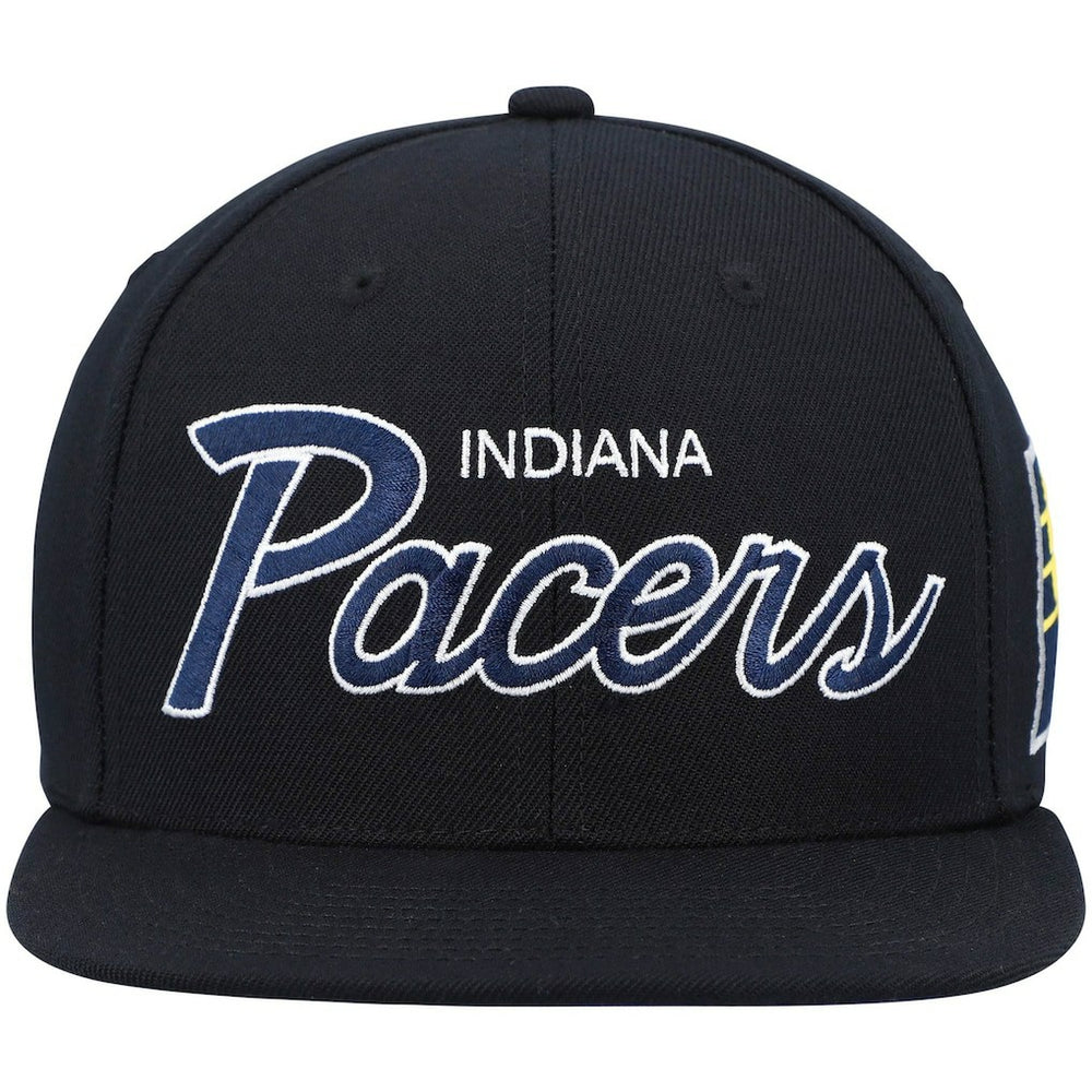 Mitchell & Ness Indiana Pacers Hardwood Classics Script 2.0 Snapback Hat