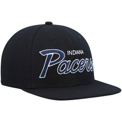 Mitchell & Ness Indiana Pacers Hardwood Classics Script 2.0 Snapback Hat