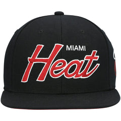 Mitchell & Ness Miami Heat Hardwood Classics Script 2.0 Snapback Hat