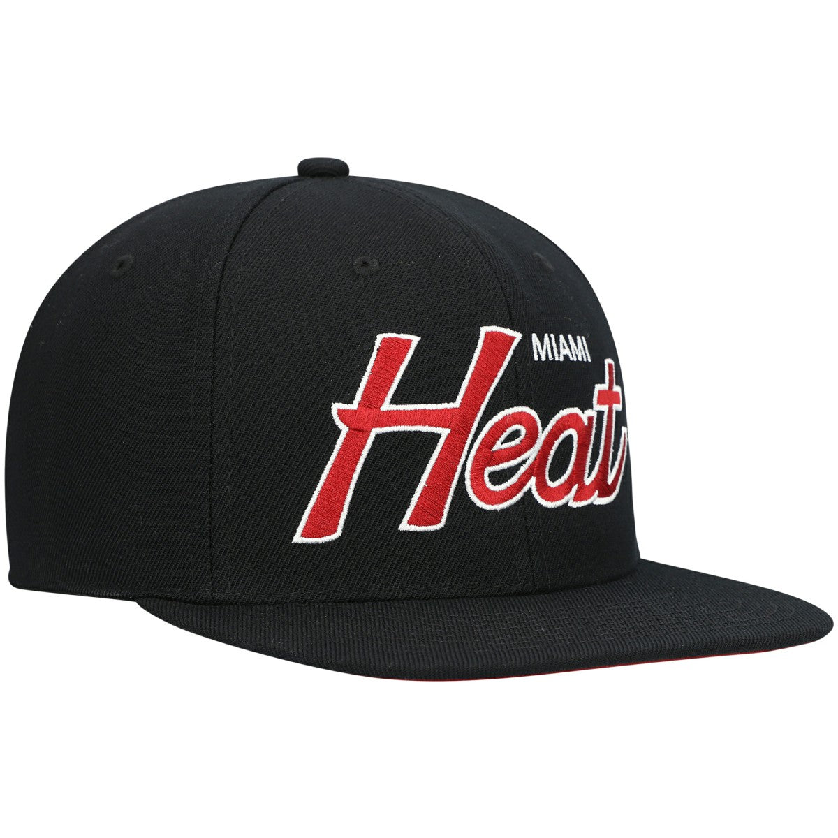 Mitchell & Ness Miami Heat Hardwood Classics Script 2.0 Snapback Hat