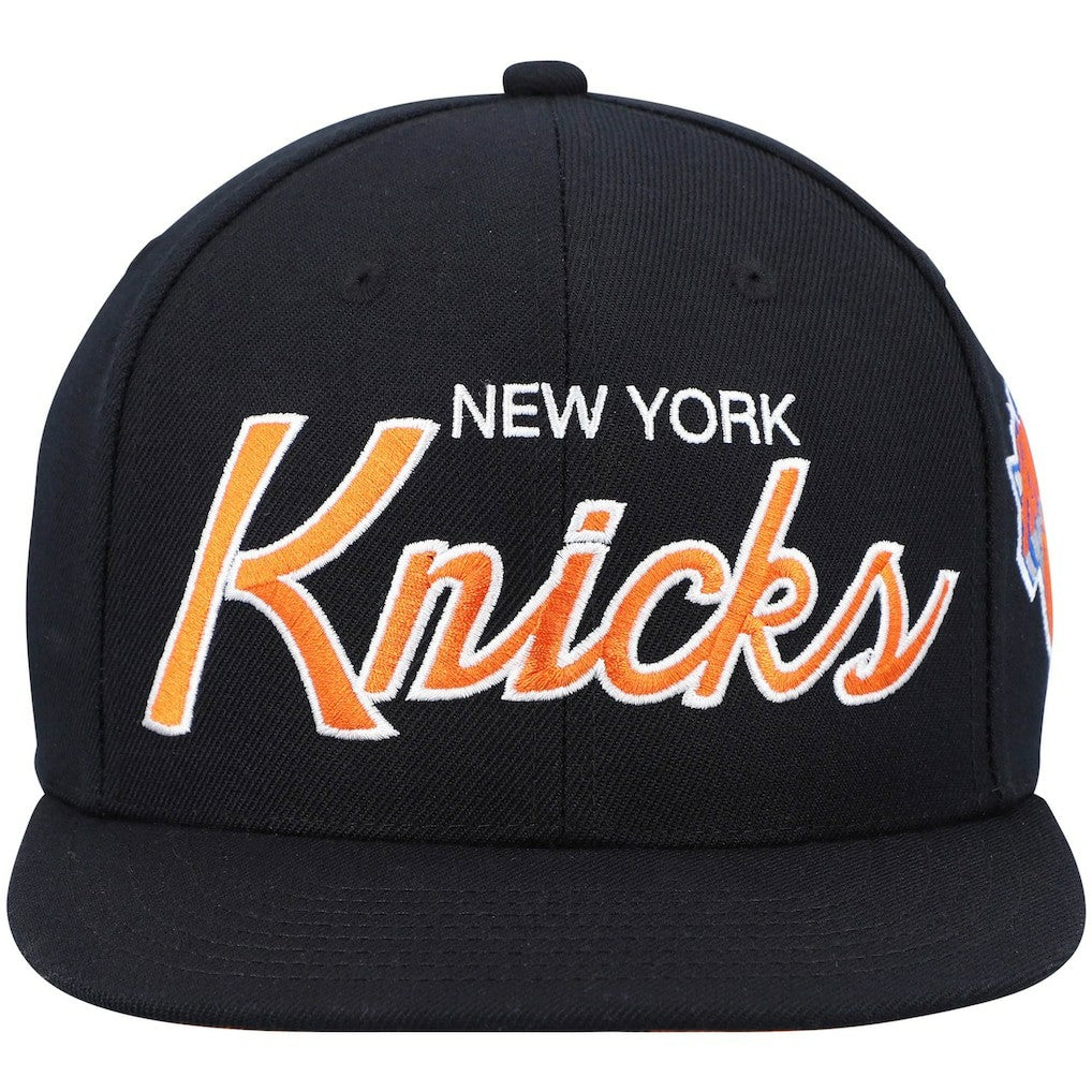 Mitchell & Ness New York Knicks Hardwood Classics Script 2.0 Snapback Hat