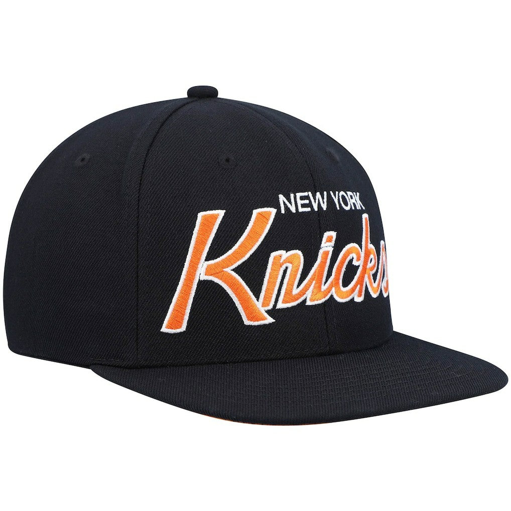 Mitchell & Ness New York Knicks Hardwood Classics Script 2.0 Snapback Hat