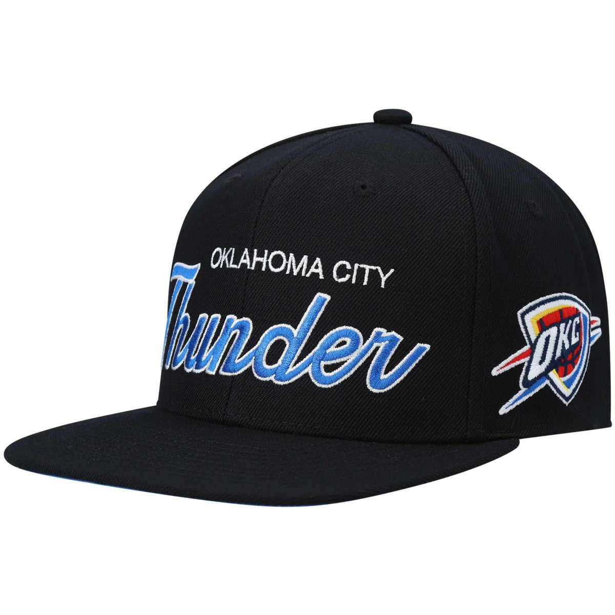 Mitchell & Ness Oklahoma City Thunder Hardwood Classics Script 2.0 Snapback Hat