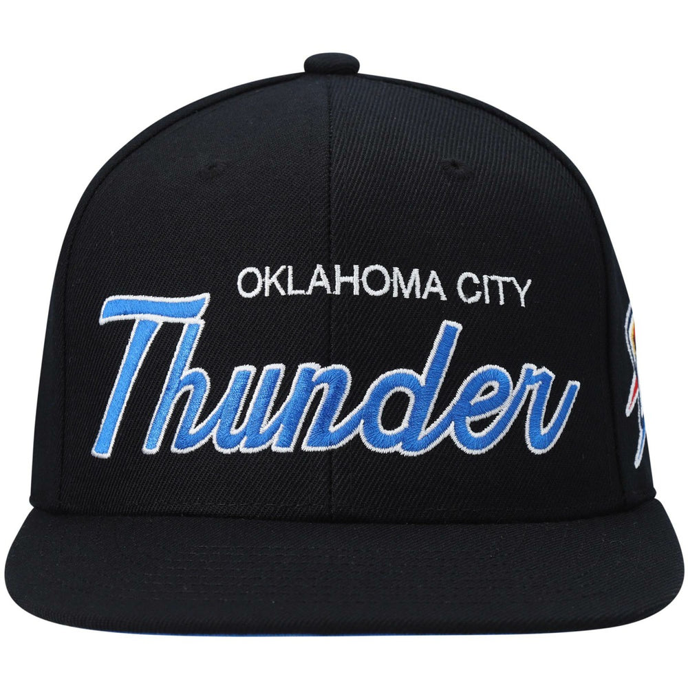 Mitchell & Ness Oklahoma City Thunder Hardwood Classics Script 2.0 Snapback Hat