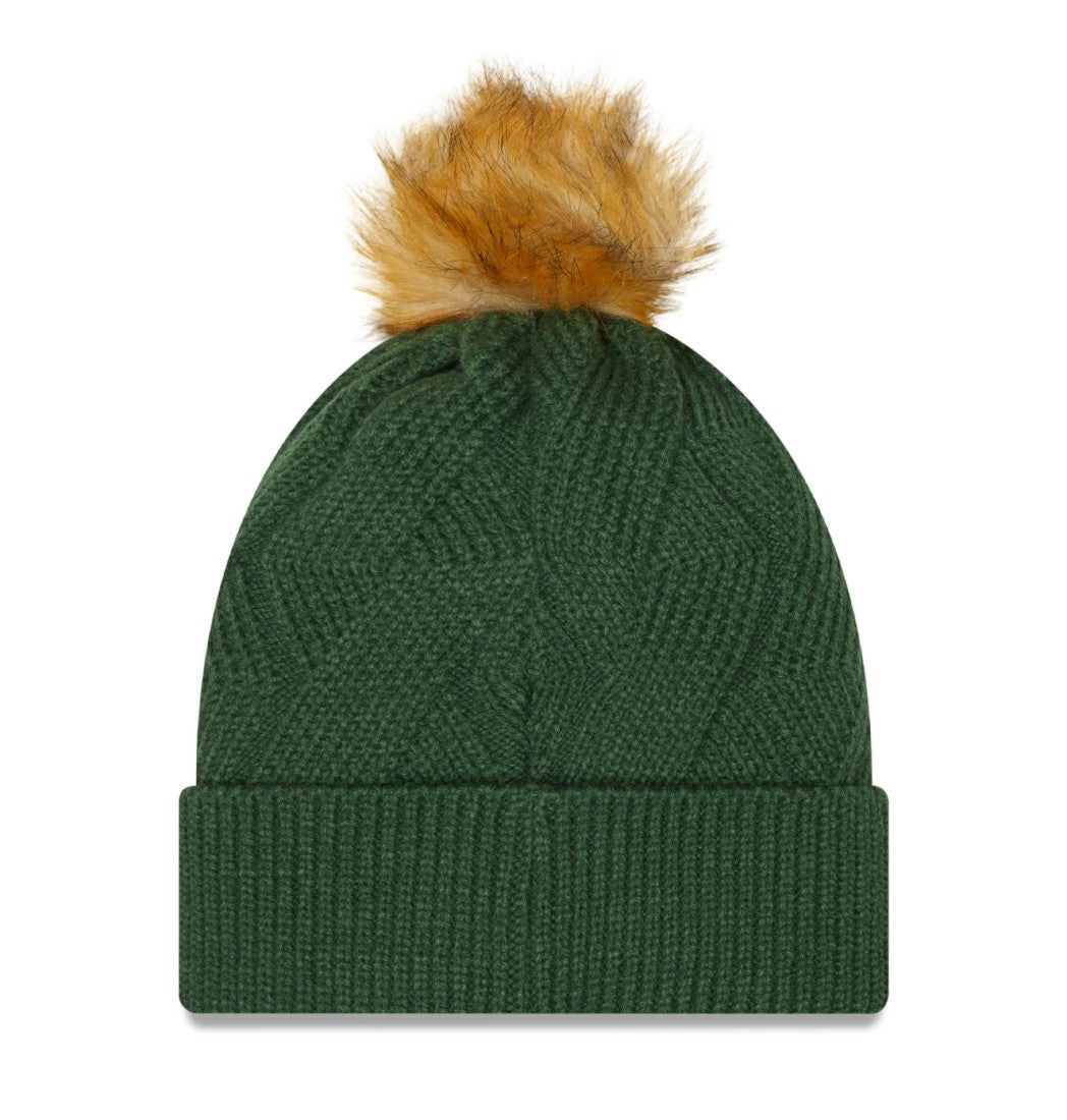 Women's Snowy Cuffed Knit Hat with Pom - Green Bay Packers Hats