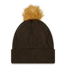 Women's Snowy Cuffed Knit Hat with Pom - Cleveland Browns Hats
