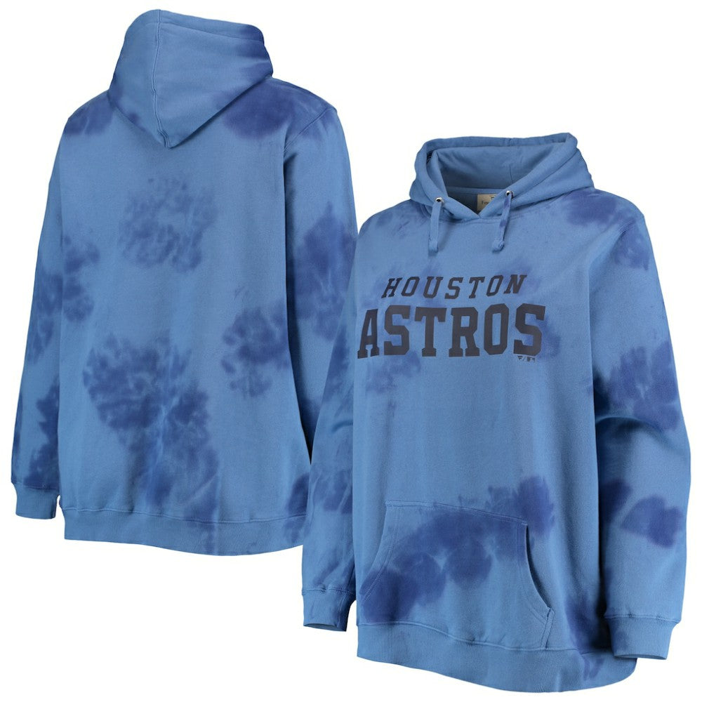Navy Houston Astros Women's Plus Size Cloud Pullover Hoodie