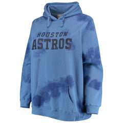 Navy Houston Astros Women's Plus Size Cloud Pullover Hoodie