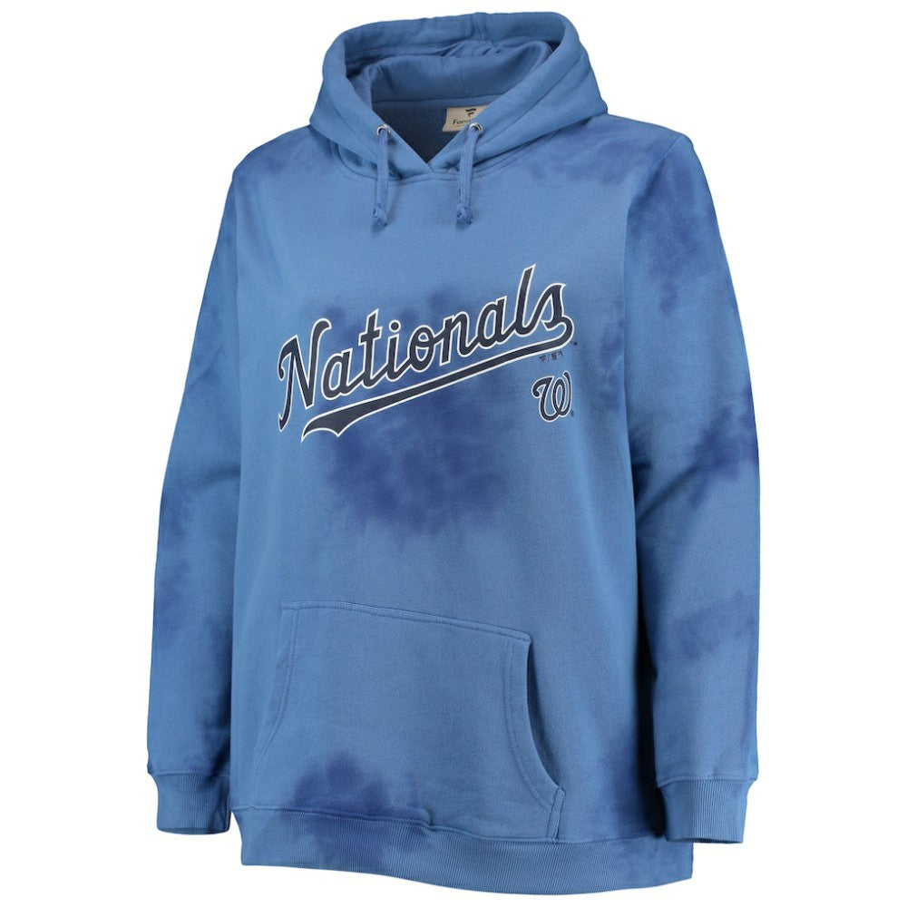 Navy Washington Nationals Women's Plus Size Cloud Pullover Hoodie