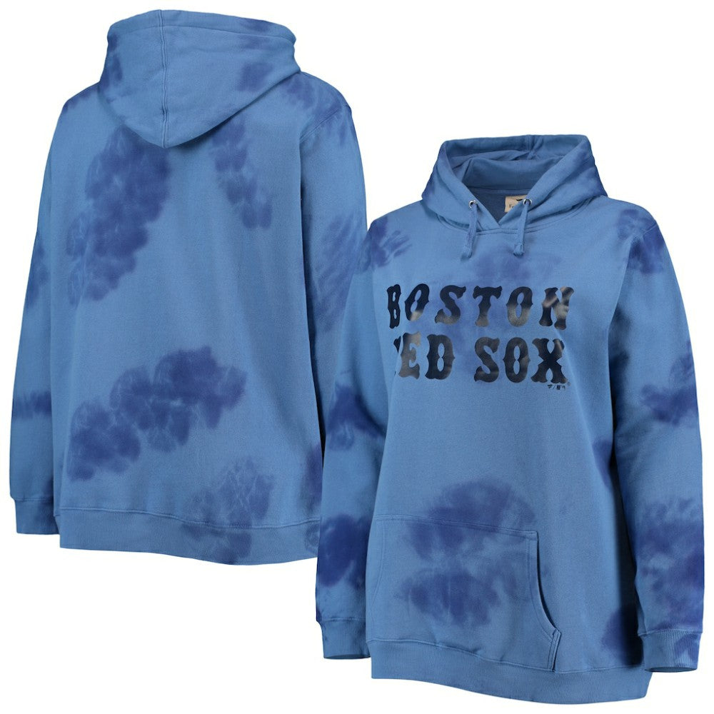 Navy Boston Red Sox Women's Plus Size Cloud Pullover Hoodie