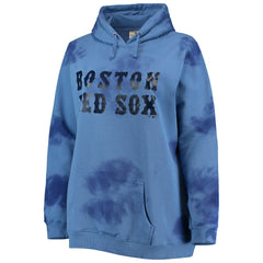 Navy Boston Red Sox Women's Plus Size Cloud Pullover Hoodie