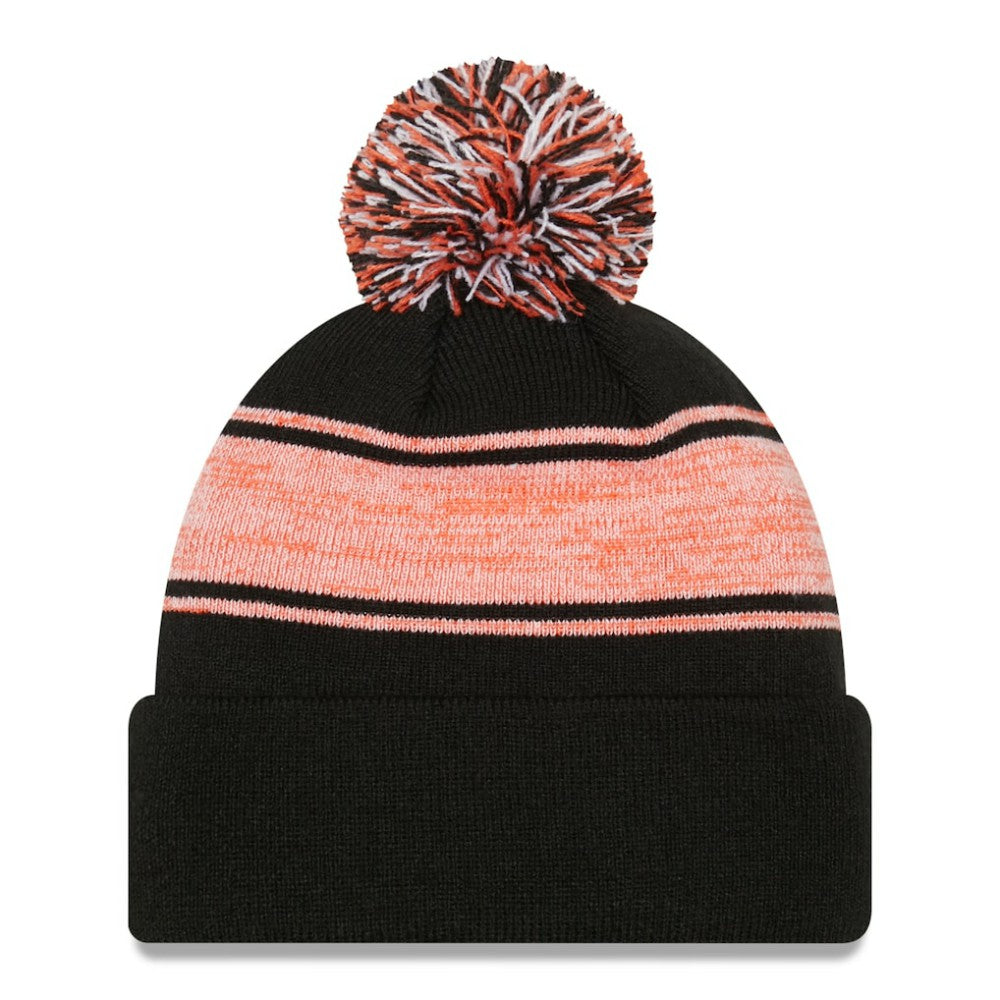 Black San Francisco Giants New Era Chilled Cuffed Knit Hat with Pom