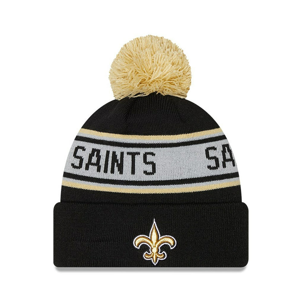 Preschool Repeat Cuffed Knit Hat with Pom - New Orleans Saints Hats