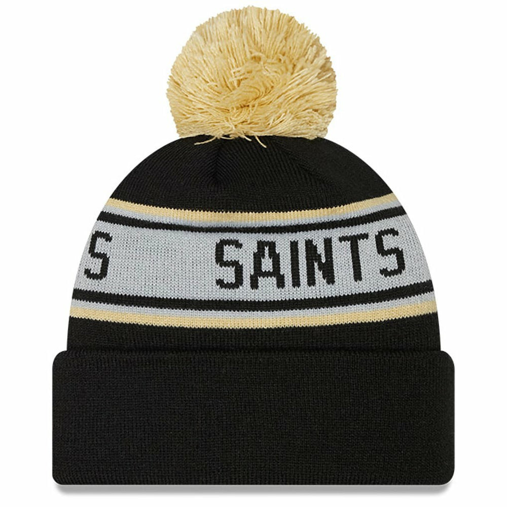 Youth Repeat Cuffed Knit Hat with Pom - New Orleans Saints Hats