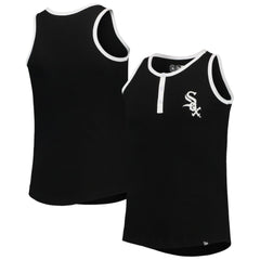 Black Chicago White Sox New Era Girls Youth Henley Tank Top