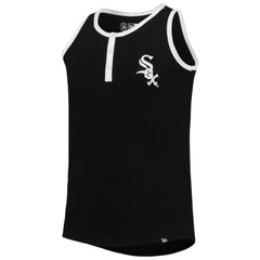 Black Chicago White Sox New Era Girls Youth Henley Tank Top