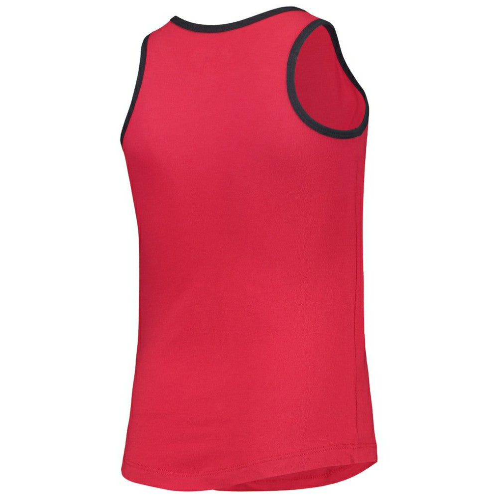 Red Washington Nationals New Era Girls Youth Henley Tank Top