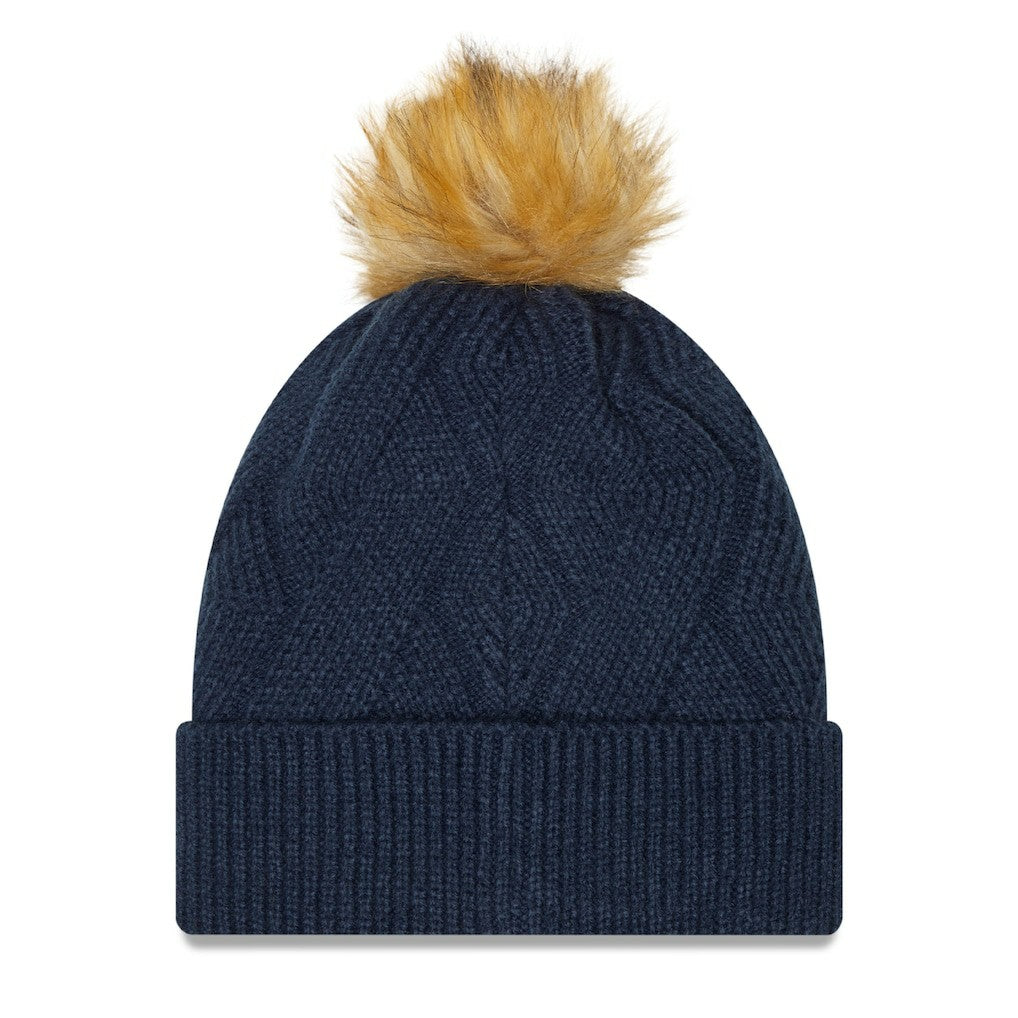 Women's Snowy Cuffed Knit Hat with Pom - Dallas Cowboys Hats