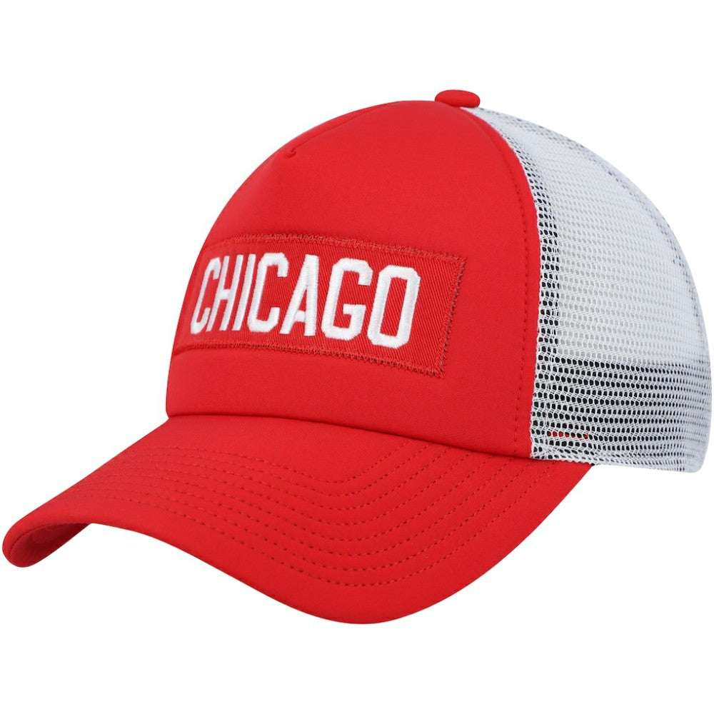 NHL Chicago Blackhawks adidas Team Plate Trucker Snapback Hat
