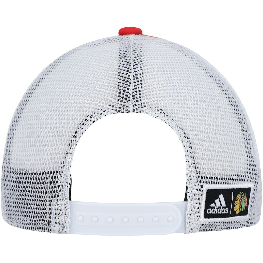NHL Chicago Blackhawks adidas Team Plate Trucker Snapback Hat