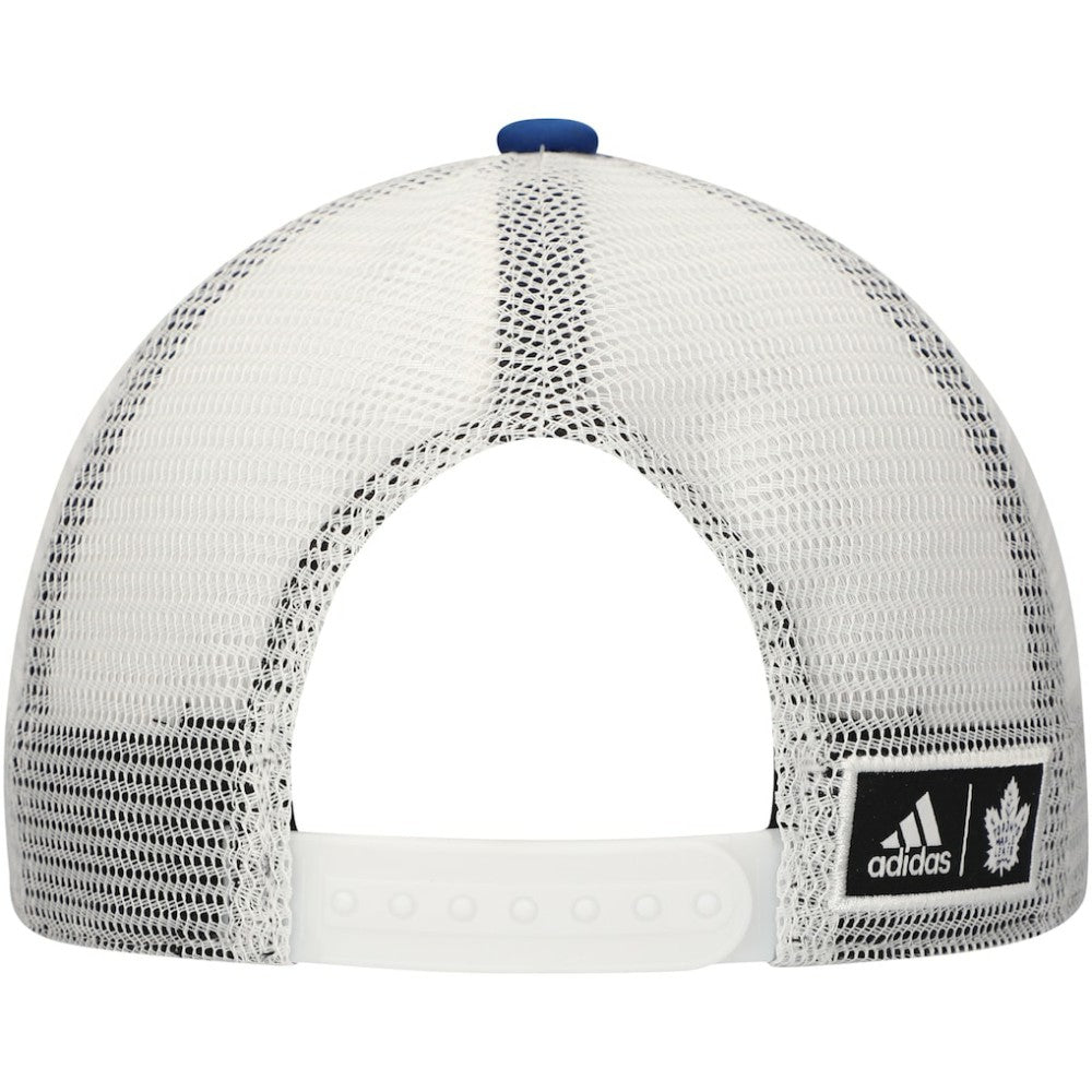 NHL Toronto Maple Leafs adidas Team Plate Trucker Snapback Hat
