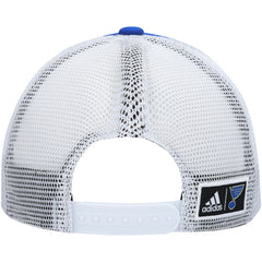 NHL St. Louis Blues adidas Team Plate Trucker Snapback Hat