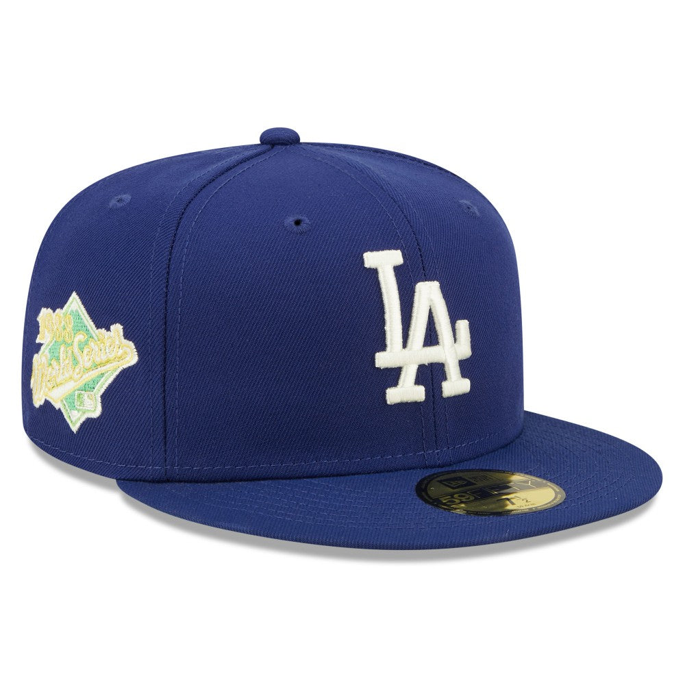 Royal Los Angeles Dodgers New Era 1988 World Series Champions Citrus Pop UV 59FIFTY Fitted Hat