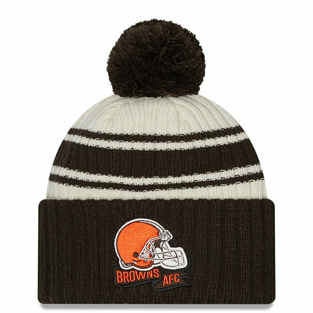 2022 Sideline Sport Cuffed Pom Knit Hat - Cleveland Browns Hats