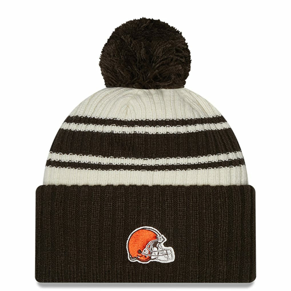 Youth 2022 Sideline Sport Cuffed Pom Knit Hat - Cleveland Browns Hats