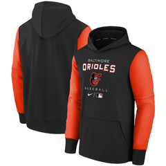 Black/Orange Baltimore Orioles Nike Youth Authentic Collection Performance Pullover Hoodie