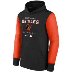 Black/Orange Baltimore Orioles Nike Youth Authentic Collection Performance Pullover Hoodie